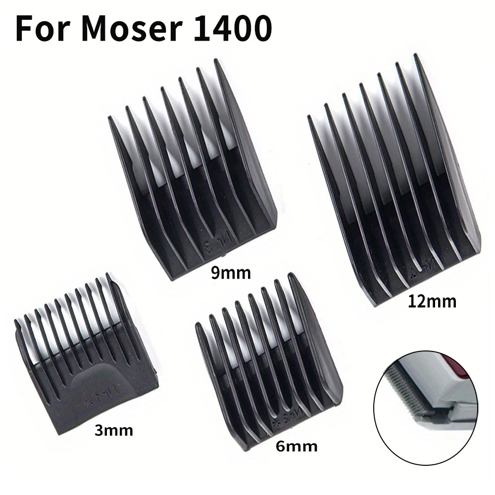 

4pcs/set Barber Professional Hair Clipper Limit Comb Replacement Hair Cutting Guide Combs For Moser 1400 Size 3/6/9/12mm