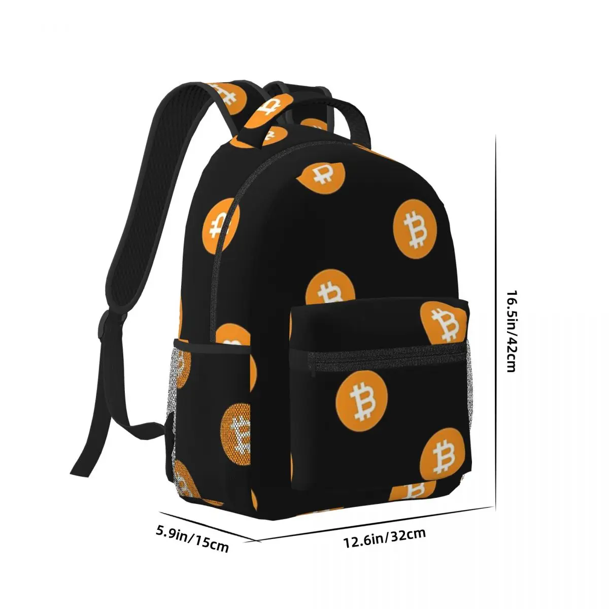 Bitcoin Cryptocurrency Woman Backpacks Boy Girl Bookbag Waterproof Children School Bags Portability Travel Rucksack Shoulder Bag