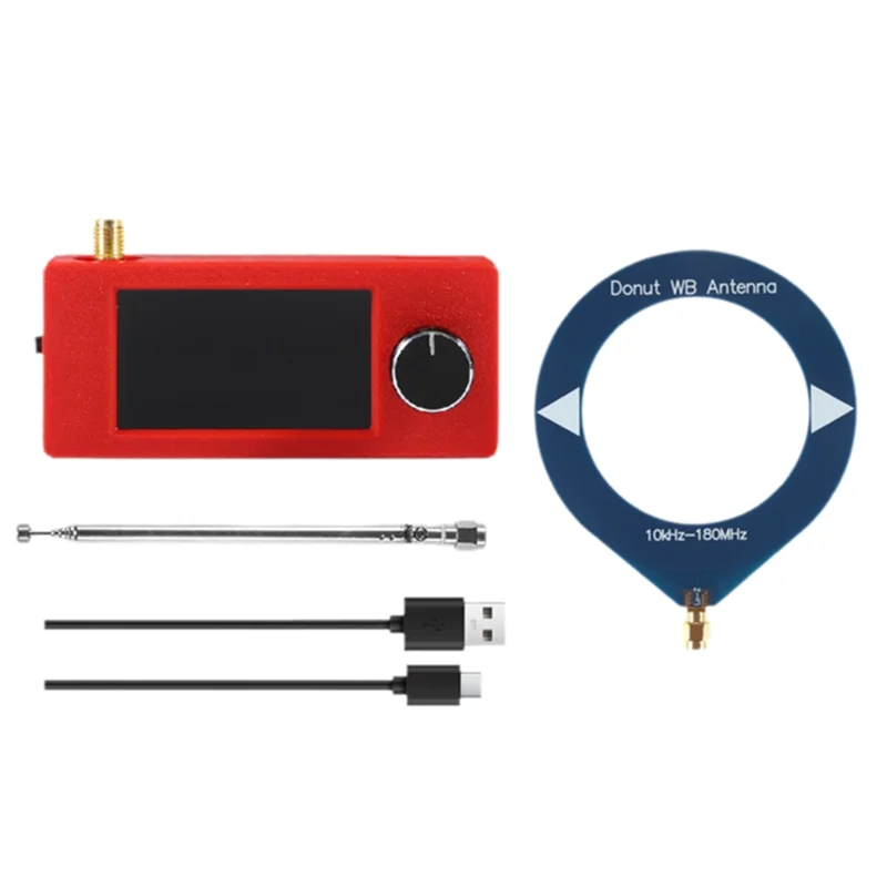 ABSY LSB USB AM FM راديو الجيب 1.9 بوصة IPS شاشة SI4732 راديو صغير 10-180 ميجا هرتز SMA واجهة حلقة هوائي #1