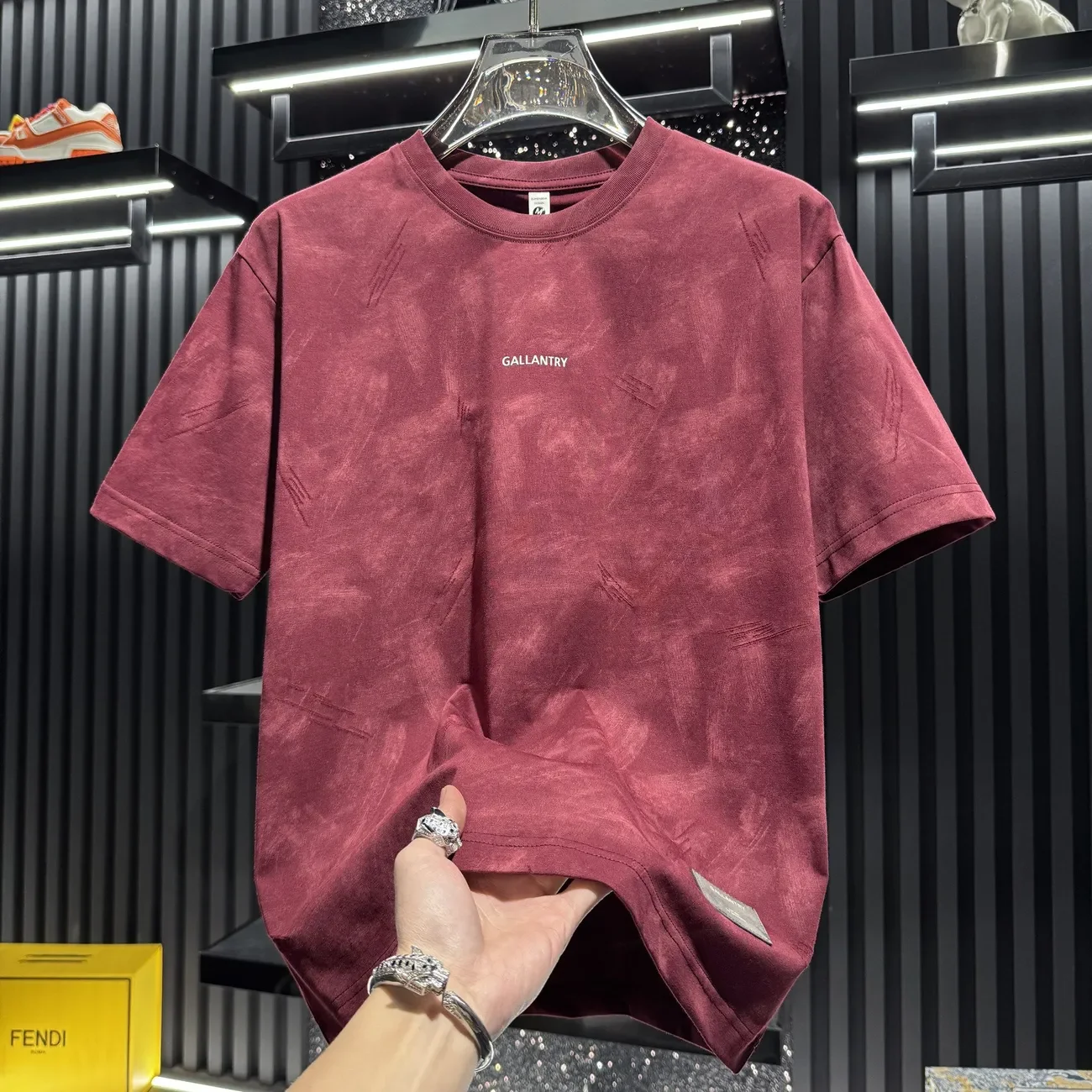 Men's Olive Green Tie Dye T Shirt Casual Short Sleeve Round Neck Tee Breathable Daily Wear Top