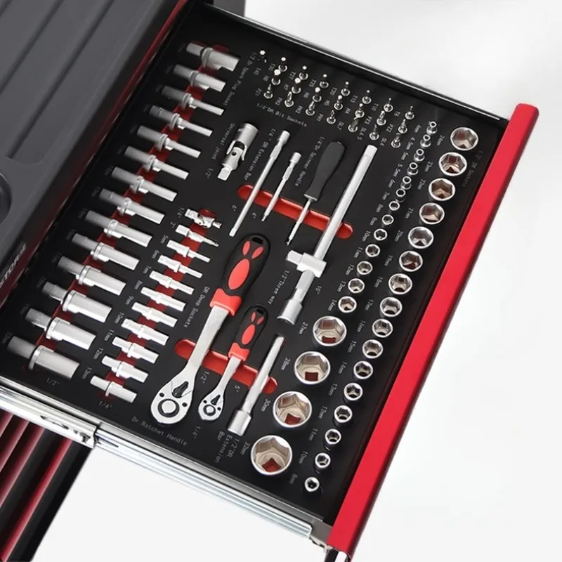 Hardware Tool Set Drawer Auto Repair Hous Hex Bit Impact Socket Ratchet Wrench Family Automotive Mechanical Workshop Tool Kits