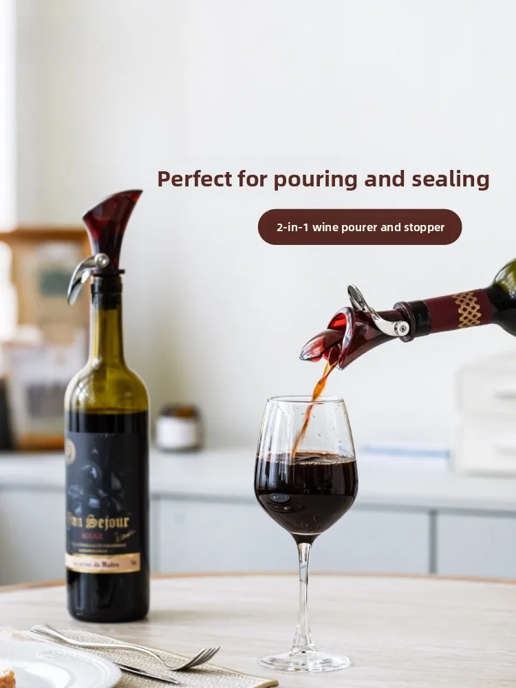 

Universal Wine Bottle Stopper for Glass Grape Wine Bottle Sealing Cork Plastic Pouring Device Sealed