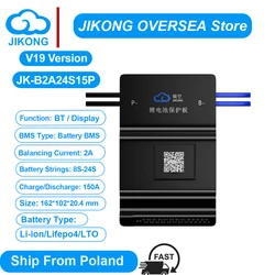 JKBMS B2A24S15P 1A 2A Actieve balansstroom 8S 12S 14S 16S 17S 20S 24S Smart Bms 150A BT 36V 48V 60V Lifepo4 Li-Ion Lto-batterij