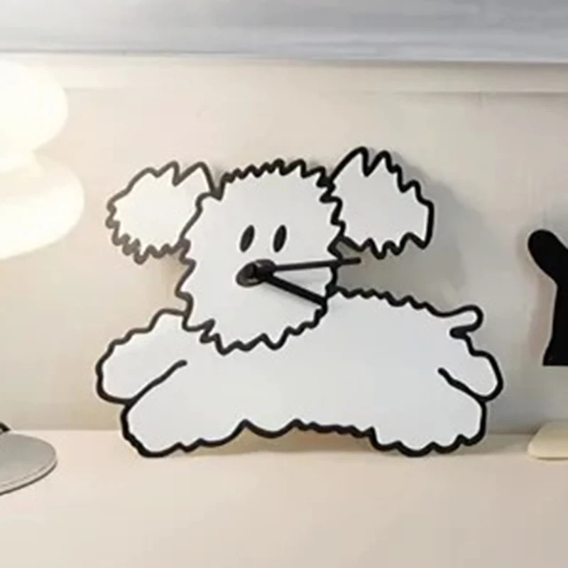 Puppy Wall Clocks Stylish Clock Watch Modern Clock Mechanism Silent Creative Table Clocks for Home Room Decoration for Bedroom