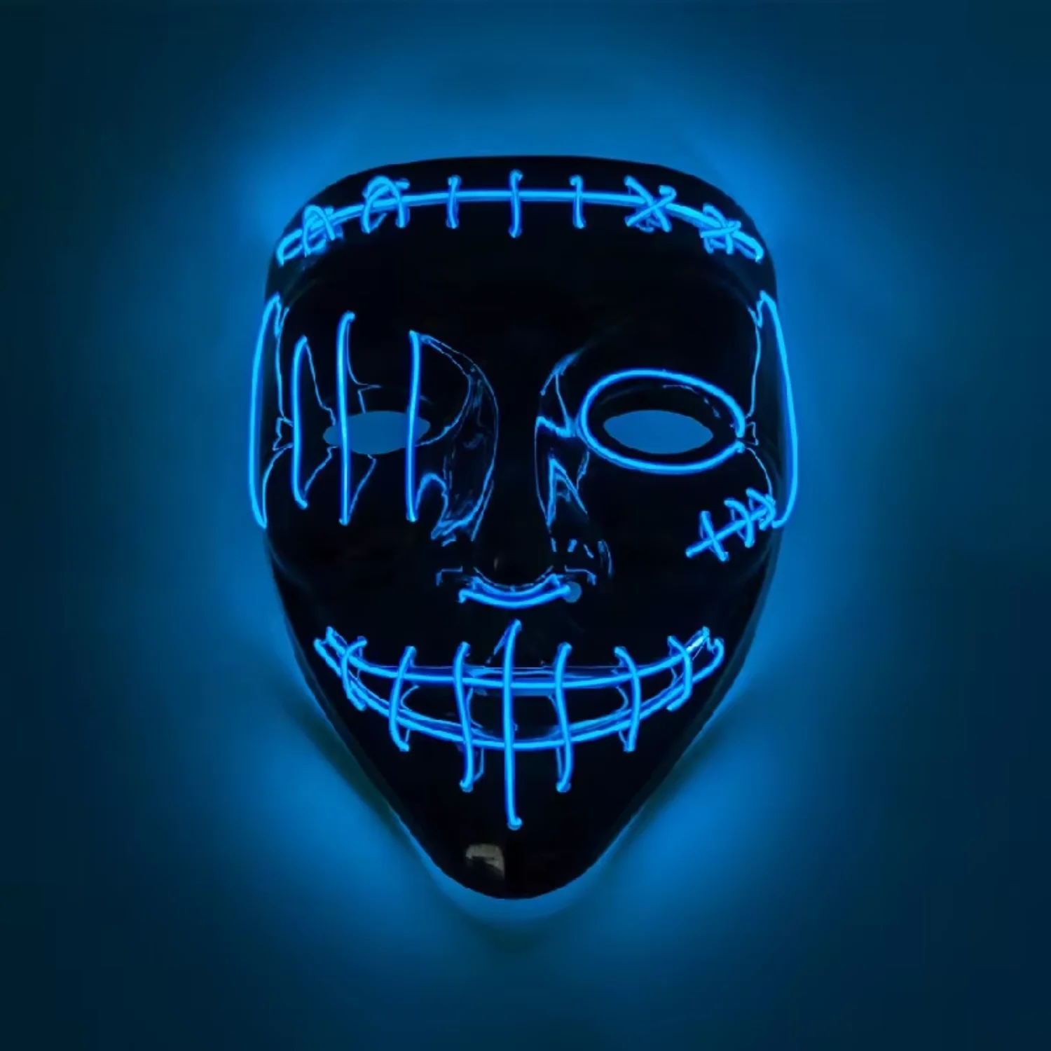 

Custom Fluorescent Glow Mask for Halloween - Durable Plastic Horror Props