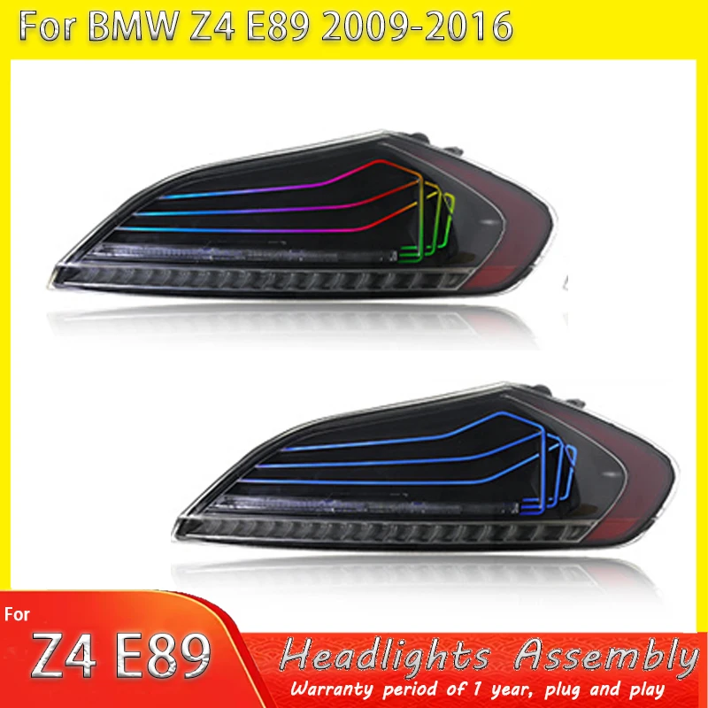 

2pcs For BMW Z4 E89 2009-2016 tail light assembly E89 Z4 RGB modified LED new running lights water turn signal brake lights