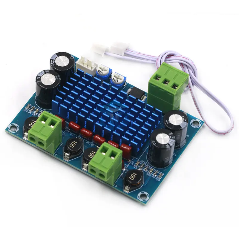 High Power Digital HIFI Power Amplifier Board 2*120W XH-M572 TPA3116D2 Chassis Dedicated Plug-in Input 5V 24V 28V output 120W