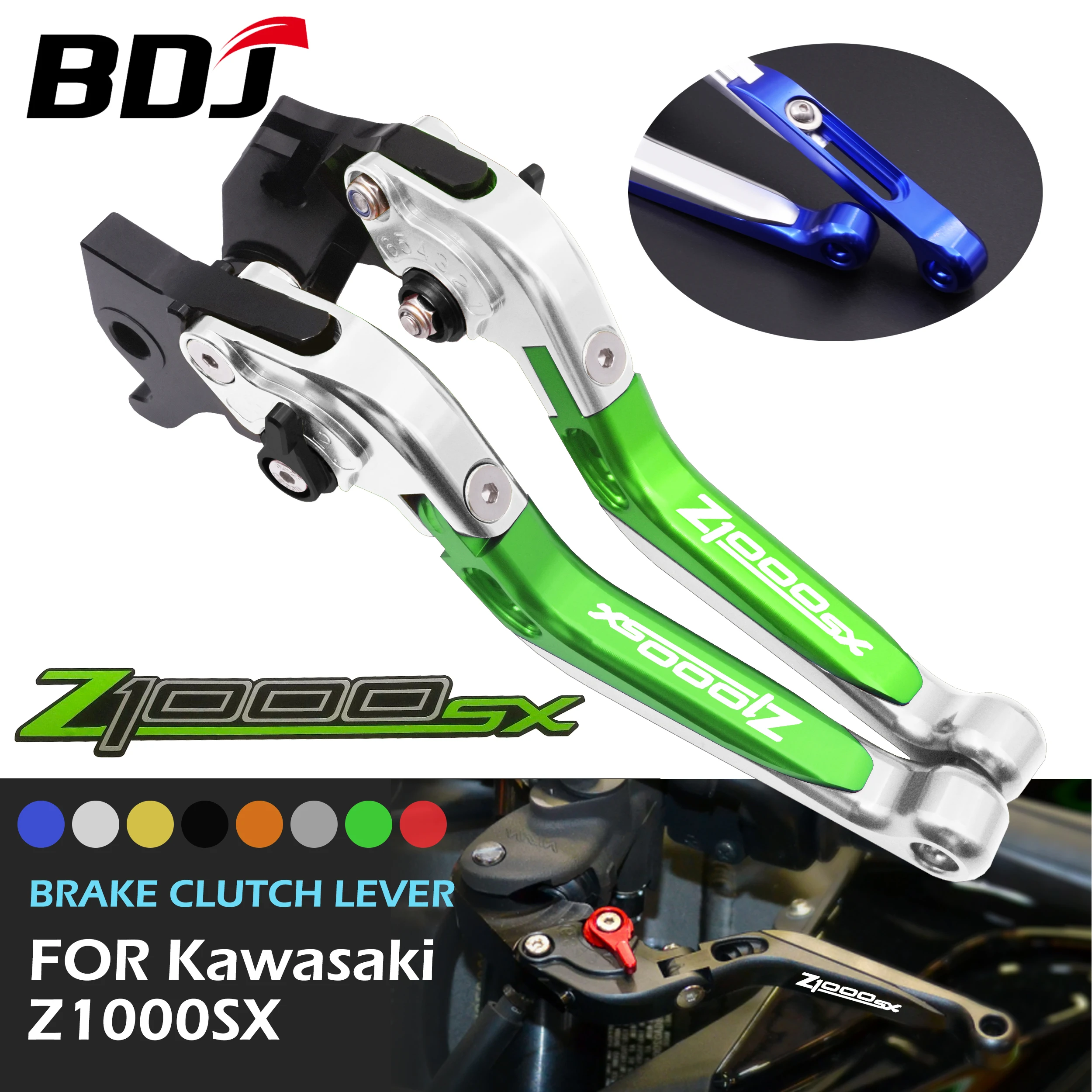 BDJ Z1000SX CNC Motorcycle Adjustable Folding Lever Brake Clutch Lever Set Brake Clutch Lever For Kawasaki Z1000SX 2011-2016