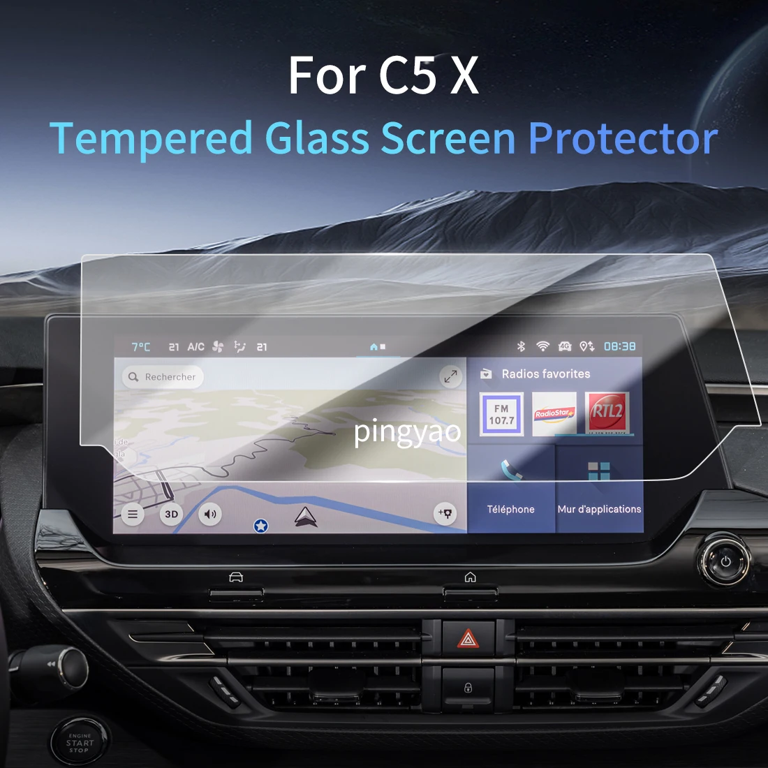 

Car Sticker Screen Protector Navigation Display Tempered Glass Protective Film Car Accessories Vehicle For24 east wind CX-5