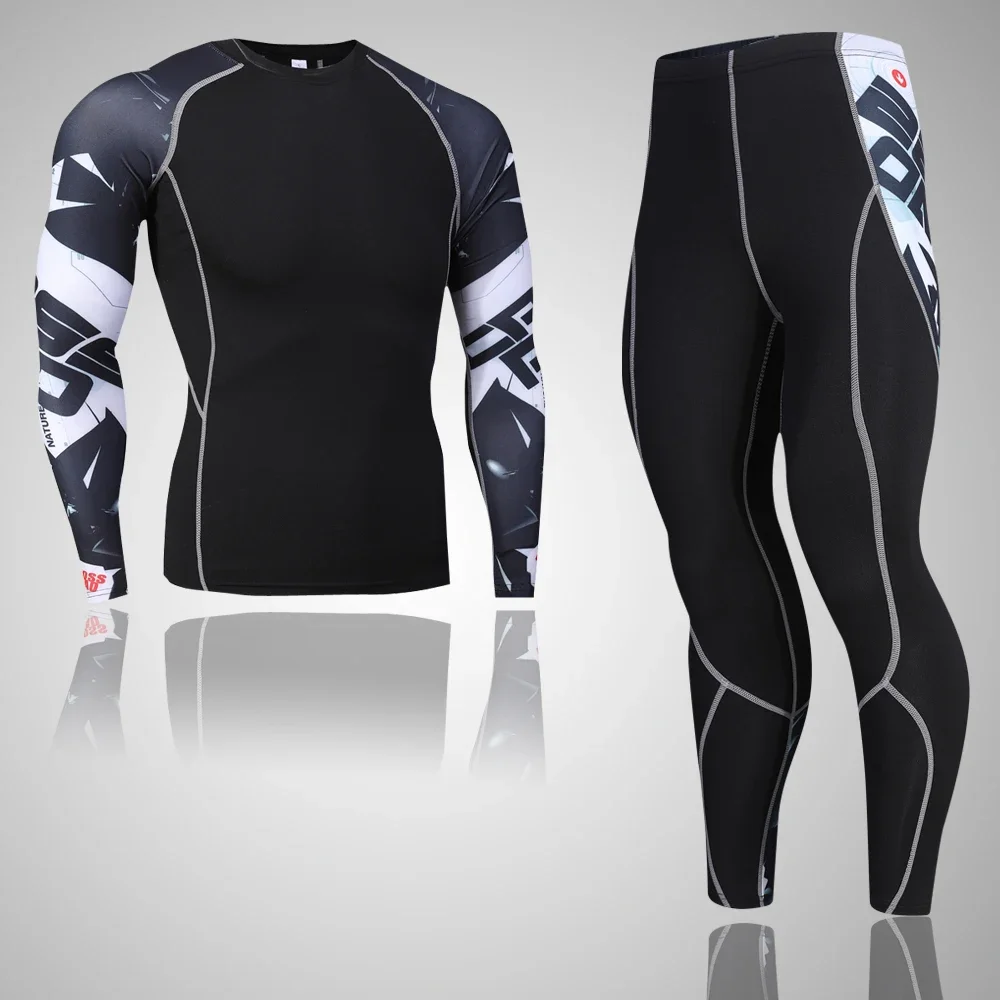 Ensemble de sous-vêtements thermiques pour homme, collants de compression, couche de base chaude, course à pied sportive, entraînement, jogging imbibé, salle de sport, hiver, 2022