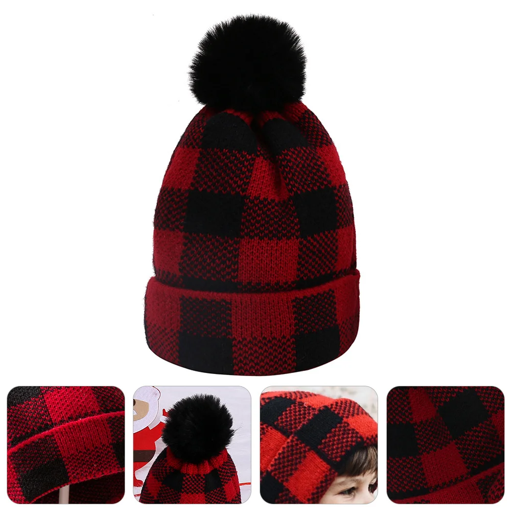 

1 шт. модная шерстяная рождественская вязаная шапка, теплый зимний аксессуар для детей, вязаная шапка, рождественская шапка, вязаная шапка