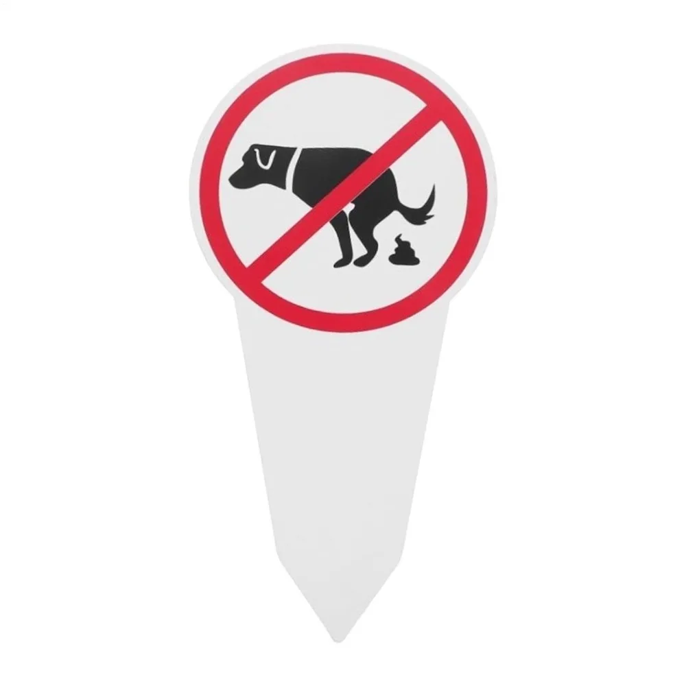 

Funny Double Sided No Dog Poop Sign Chevron Board Weatherproof Stop Dogs Sign Painted Stake Sign Dog Walking Warning Sign Garden