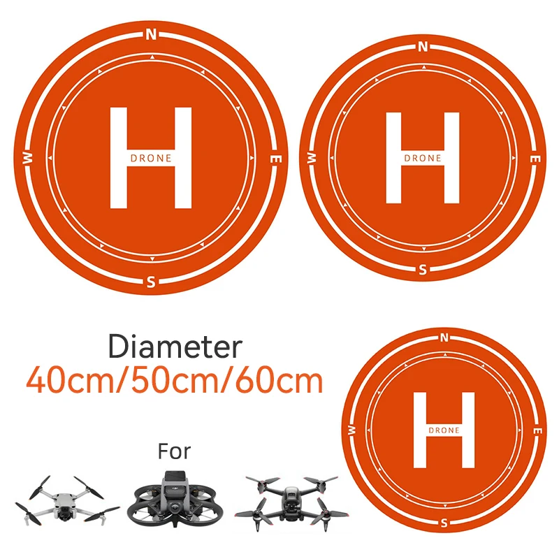 40/50/60cm Waterproof Fast-Fold Helipad For DJI Lito X1/Neo 2/Mini 3 4 Pro/4K/Air 3/AVATA 2/Flip Landing Pad Drone Accessories