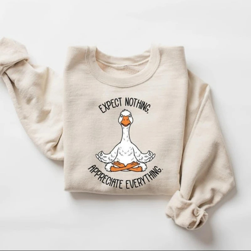 

Женская толстовка для йоги, ожидающая ничего не призначена, что милая рубашка для любителей йоги, топы с капюшоном для фитнеса и тренировок, йоги, медитации