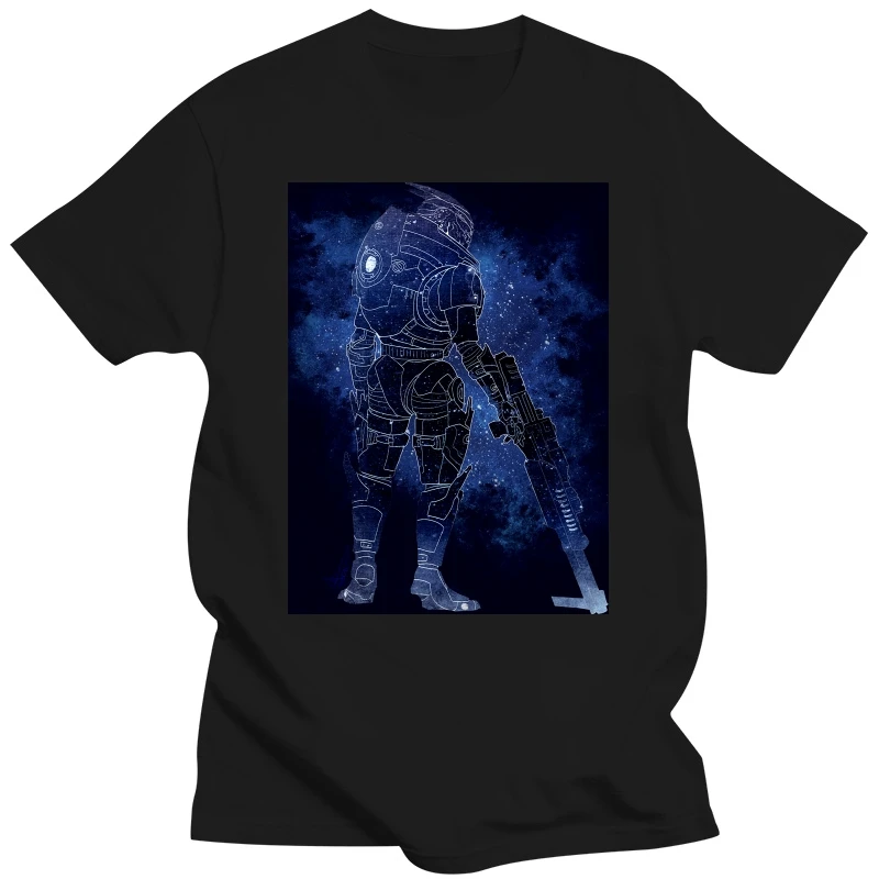 Men brand t-shirt black new o-neck fahsion tshirt Mass Effect 3 N7 Archangel Design Bigger Size Homme High Quality Tee-shirt