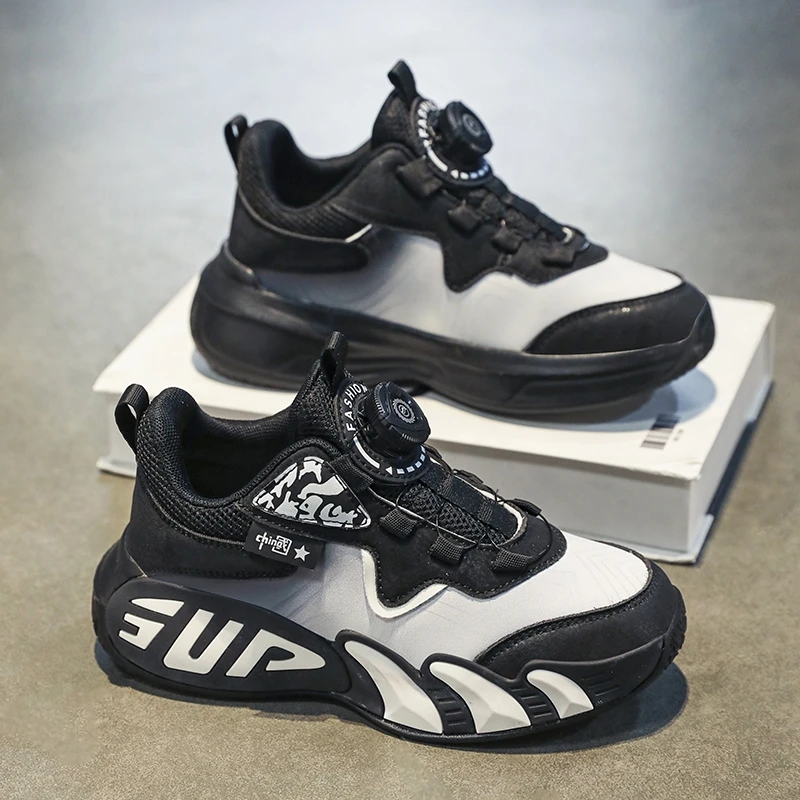 الخريف الأطفال الصبي أحذية رياضية موضة الجلود في الهواء الطلق عدم الانزلاق الاطفال حذاء كاجوال مدرسة الجري كرة السلة الأولاد أحذية رياضية