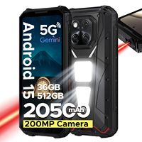 DOOGEE V Max LR 5G Rugged Phone Laser Rangefinder Dual Camping Lights 16GB 512GB ROM 6.78'' Display 20500mAh Battery Smartphone