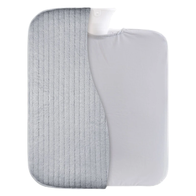 Borsa acqua calda in gomma large da 9 litri con rivestimento in peluche per alleviare dolore collo, spalle,