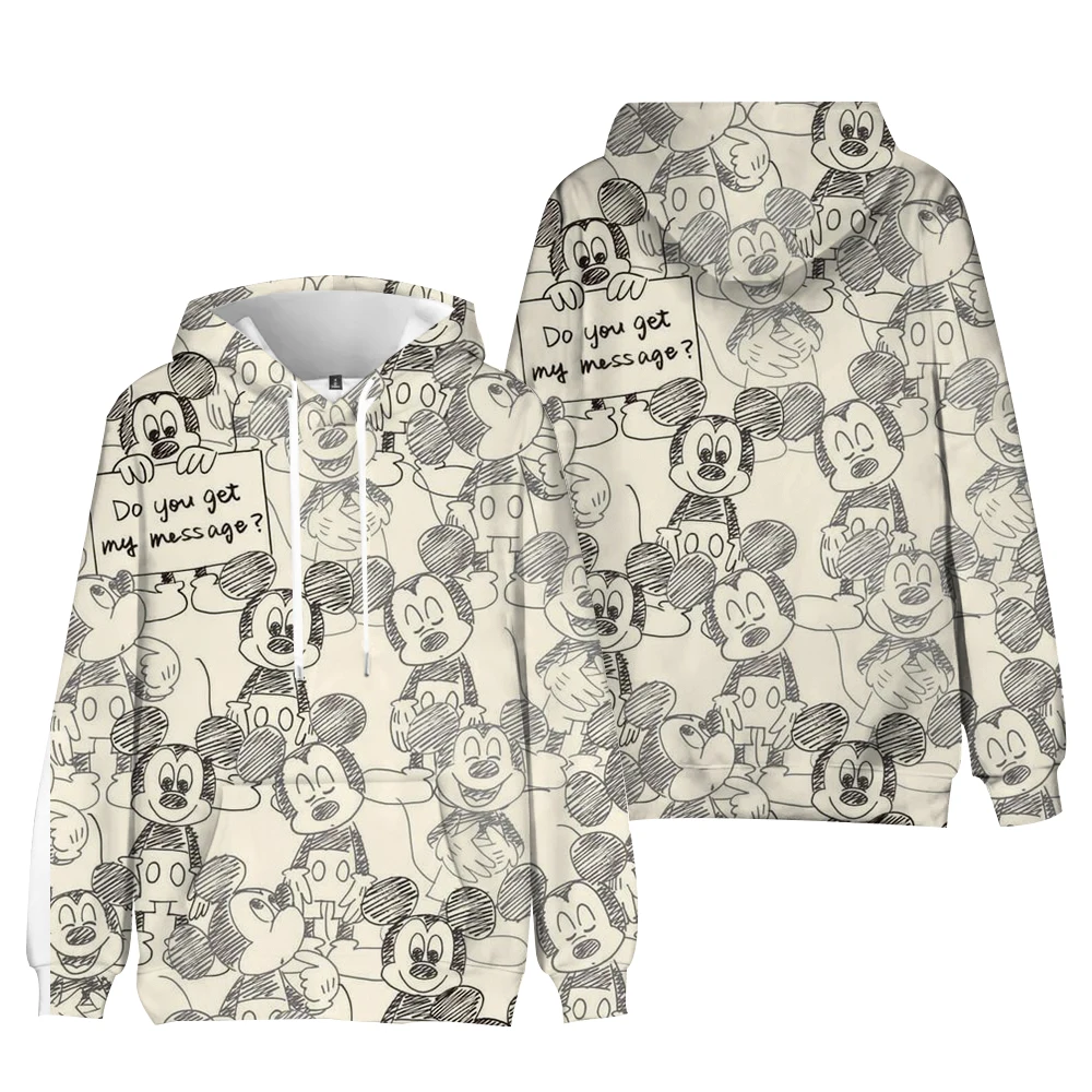 

Disney Cartoon Print Hoodie Women Funny Hip Hop Mickey Minnie Mouse Print Autumn and Winter Fashion Harajuku Sweater Men Hoodie