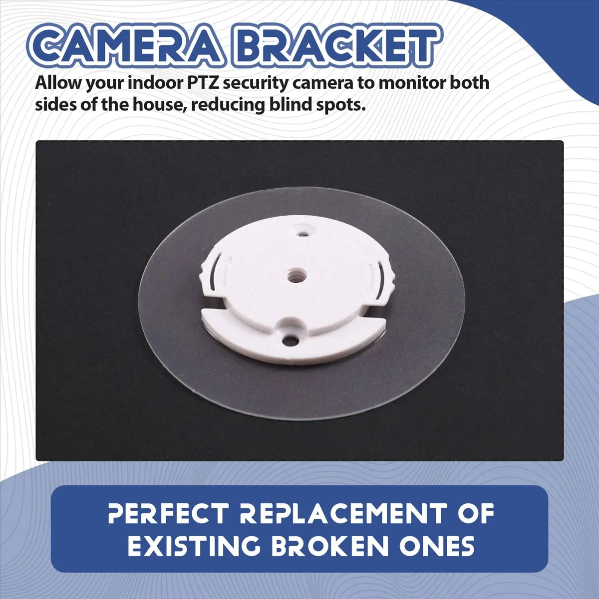popop Applicable for Xiaomi Camera Bracket Punch-Free Base Plate Mijia PTZ Surveillance Camera Chassis