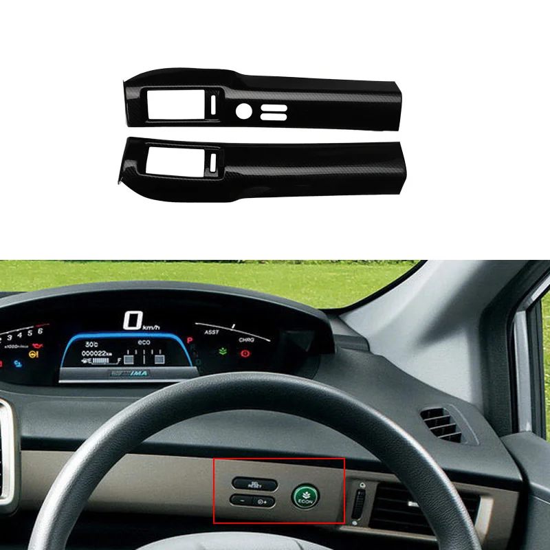 Voor Honda Freed GB3 Rechtsgestuurde interieurafwerking luchtuitlaat decoratieve strip Schakelpaneelafdekking koolstofvezelpatroon