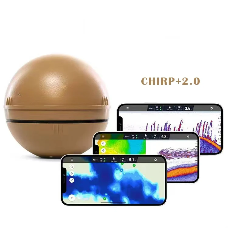 NEW  Chirp+ 2.0 Portable Sonar Fish Finder Gps Smart Fish Finder Baitboat Fishing Finder