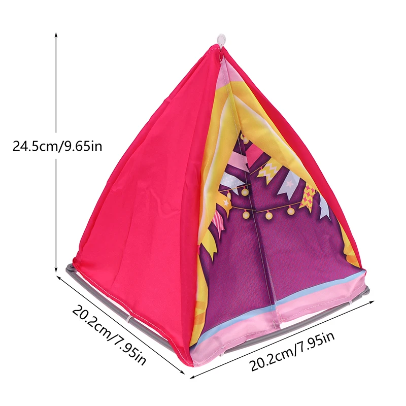 1/12 Dollhouse Simulation Camping Tent Model Doll Home Outdoor Scene Decoration Dolls House Accessories Kid Pretend Play Toys