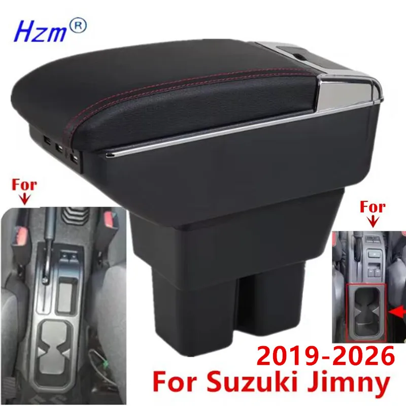 For Suzuki Jimny Armrest box For Suzuki Jimny JB74 2019-2026 Car Armrest box Storage Box Cup holder Retrofit Car Accessories