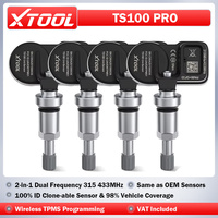 XTOOL TS100 PRO TPMS Sensor 315Mhz 433Mhz TPMS Tire Pressure Monitoring Sensor Metal Sensor Programmed by TP150 IP819TP Replace Programmable OEM TPMS Sensor