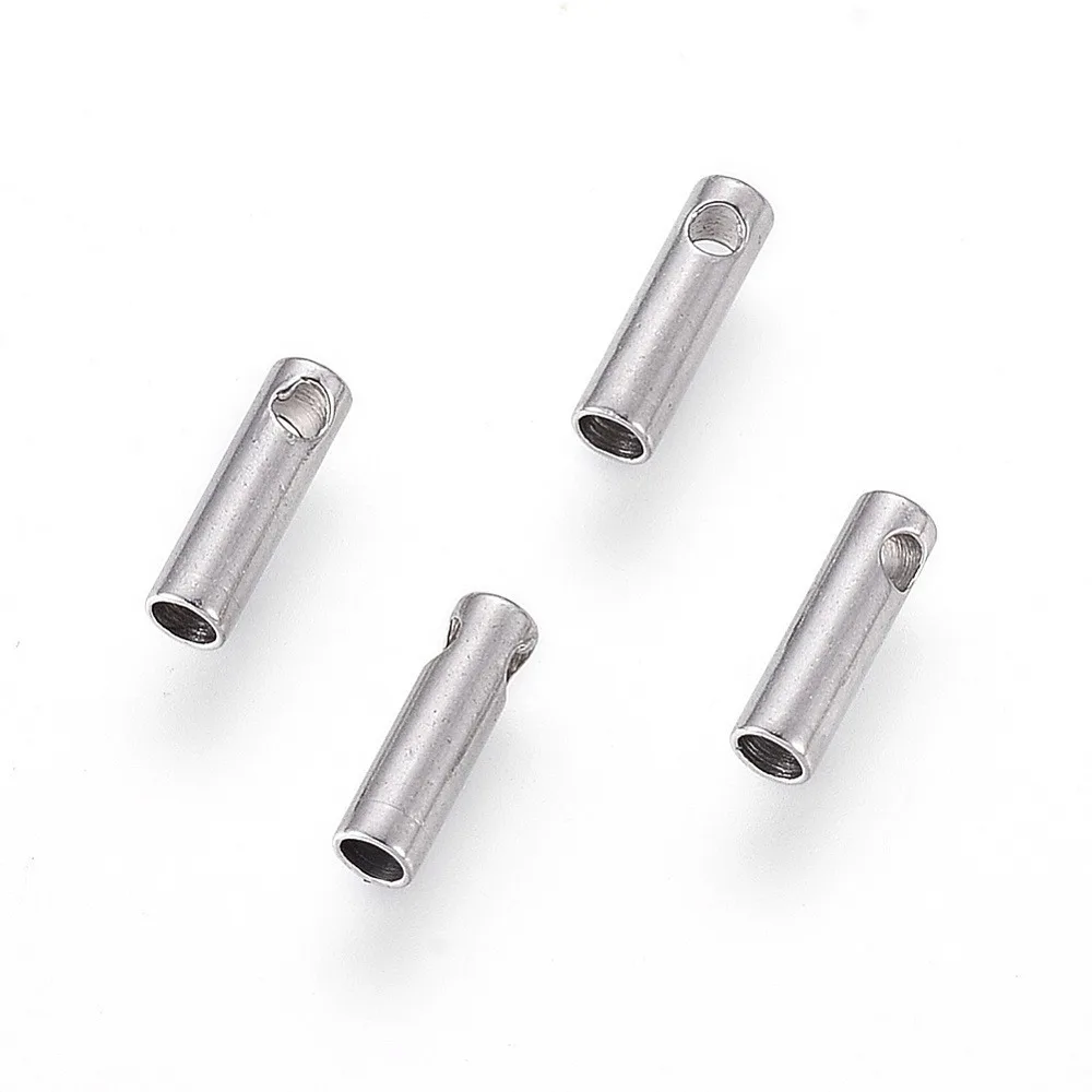 

20pcs Tarnish Resistant 304 Ends End Caps Column Stainless Steel 7x2mm Hole: 1mm Inner Diameter: 1.5mm