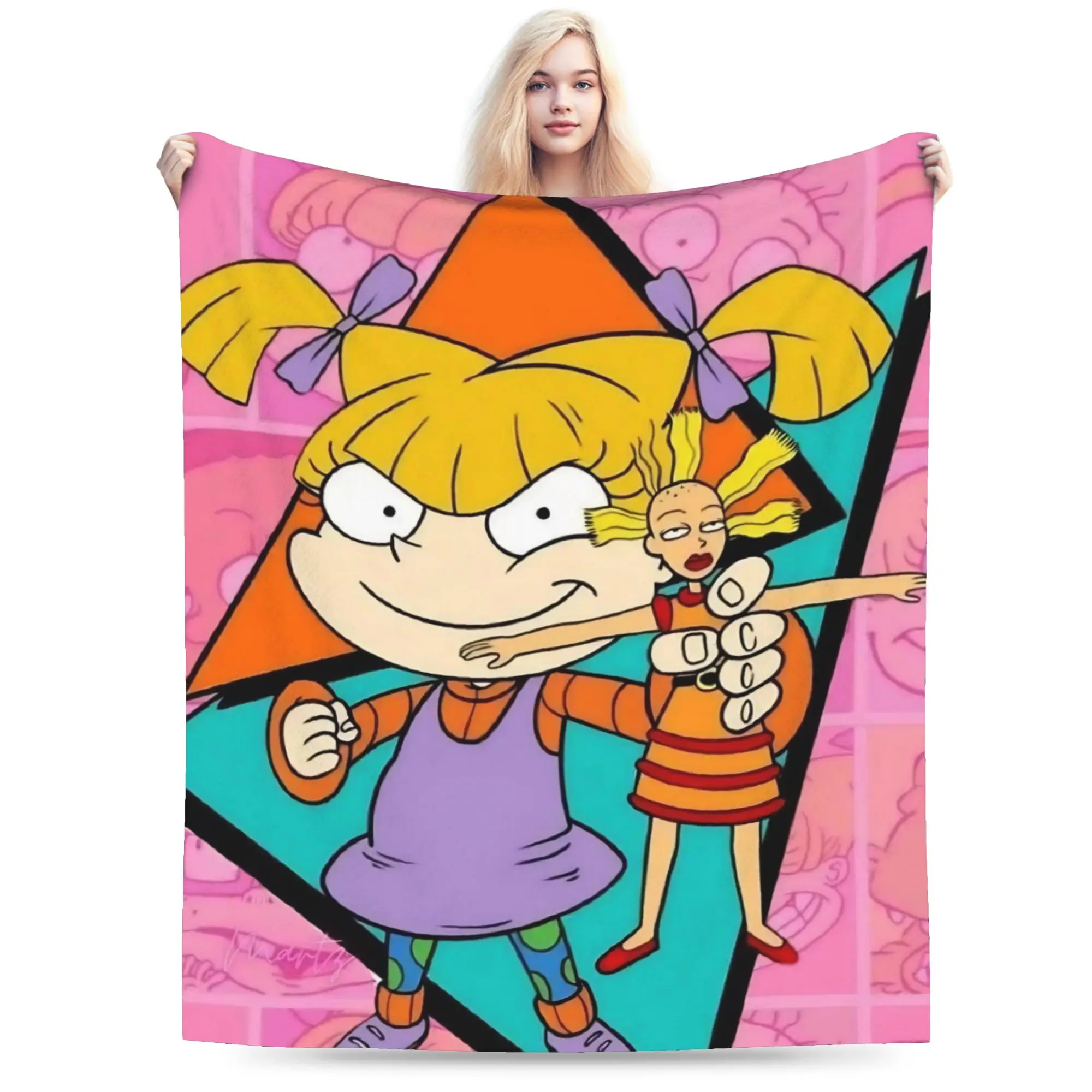 Cartoon R-Rugrats Blanket Multi-size Super Soft and Warm  Throw Blankets for Couch Sofa and Bed