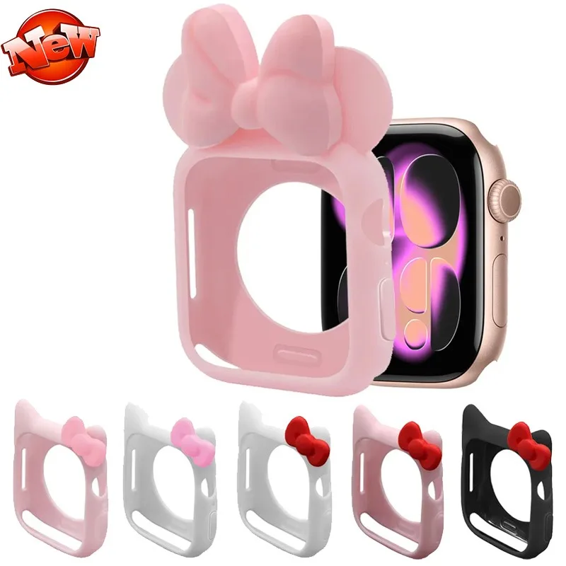 Cartoon Silicone Case For Apple Watch 11-10 46/42mm Series 9 8 7 45/41mm Protective Shell iWatch 6 SE3 44/40mm Accessories Cover