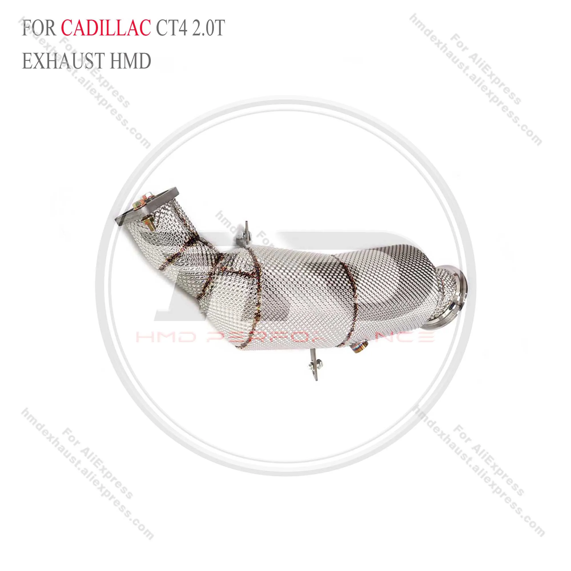 

High Flow Performance Downpipe For Cadillac CT4 2.0T HMD Exhaust System Auto Modification Header With Catalyst