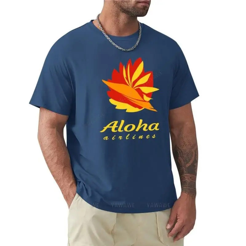 

Мужские футболки, хлопковая Футболка teeshirt Aloha airlines, футболка для мальчика, милые топы, мужские футболки с графическим рисунком
