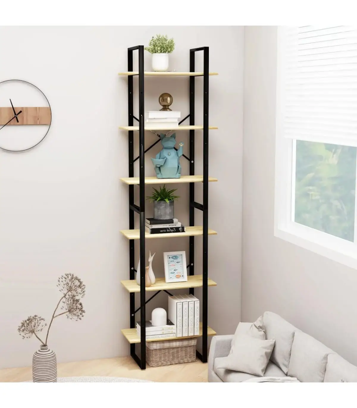 2 Pcts Solid Wood Pine Storage Shelf & Rack 60x30x210 cm