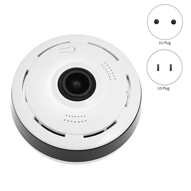 

1 PCS 360Degree Panorama CCTV Camera Wifi 1080P HD Wireless VR Camera Remote Control Surveillance Camera P2P US Plug