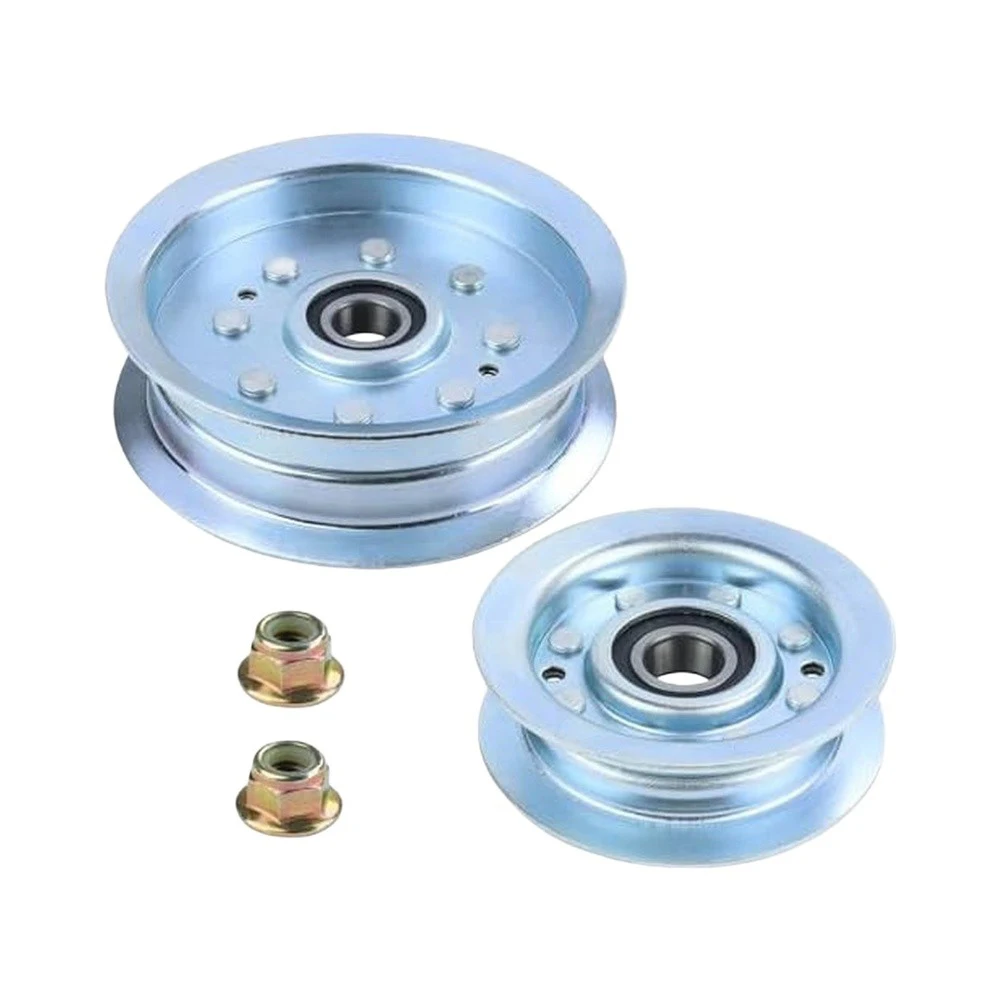 /4pcs /GY22172 /GY20629 Idler Pulley Set Metal Silver For D110 D130 LA145 Tractor Lawn Mower Deck Belt Replacement Parts