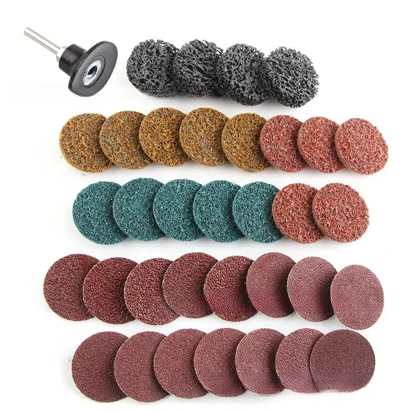 35/60Pcs Sand disc, Rotating Sand disc,sand cloth, Circular sandpaper, Polishing pad, Locking buckle, Rotating Sand Disc 2Set