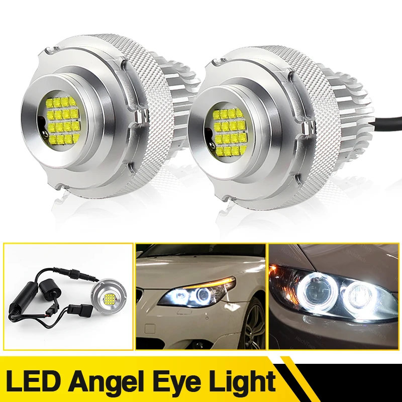 

2PCS For BMW Angel Eyes Halo Rings LED DRL Lights For 5-Series E60 E61 LCI (Facelift) Sedan Touring 2007-2010 LED Headlight 160W