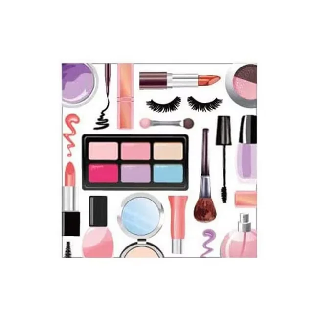Spa Make-up Geburtstagsparty-Zubehör Kosmetik Mädchen-Geschenke Tischgeschirr Teller Becher Luftballons für Mädchen-Geburtstagsfeier Hochzeitsdekoration – Detail 8