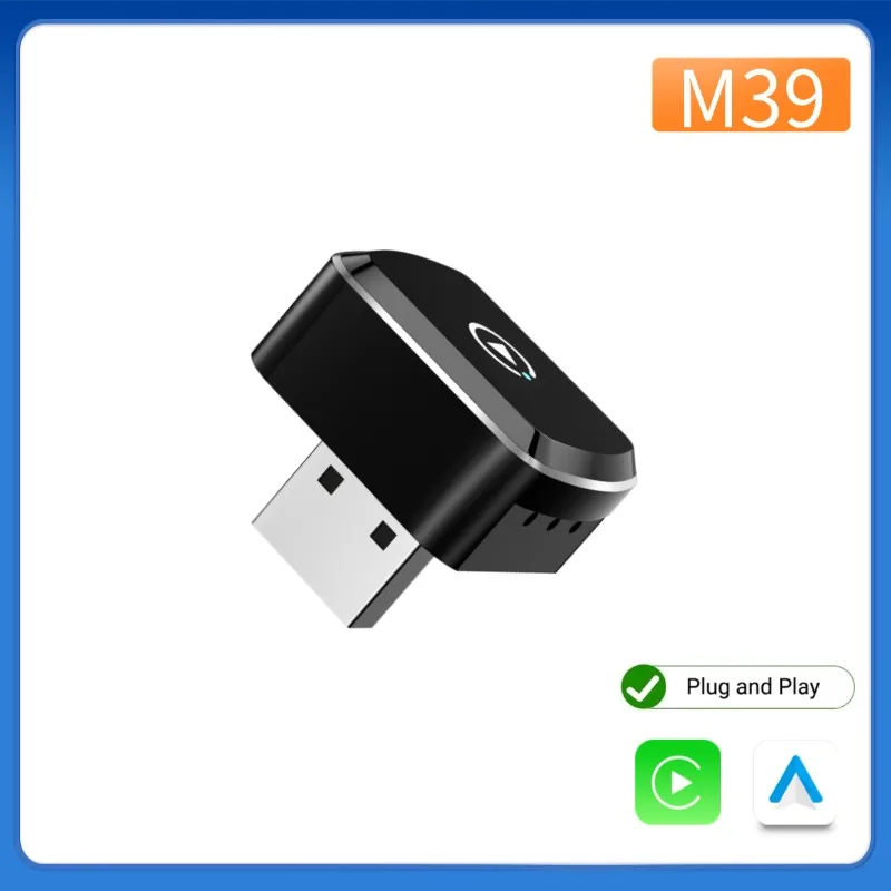 

Беспроводной адаптер Carplay 2 в 1, преобразующий проводный в беспроводной адаптер Carplay для iPhone, беспроводное управление Plug & Play Android Auto