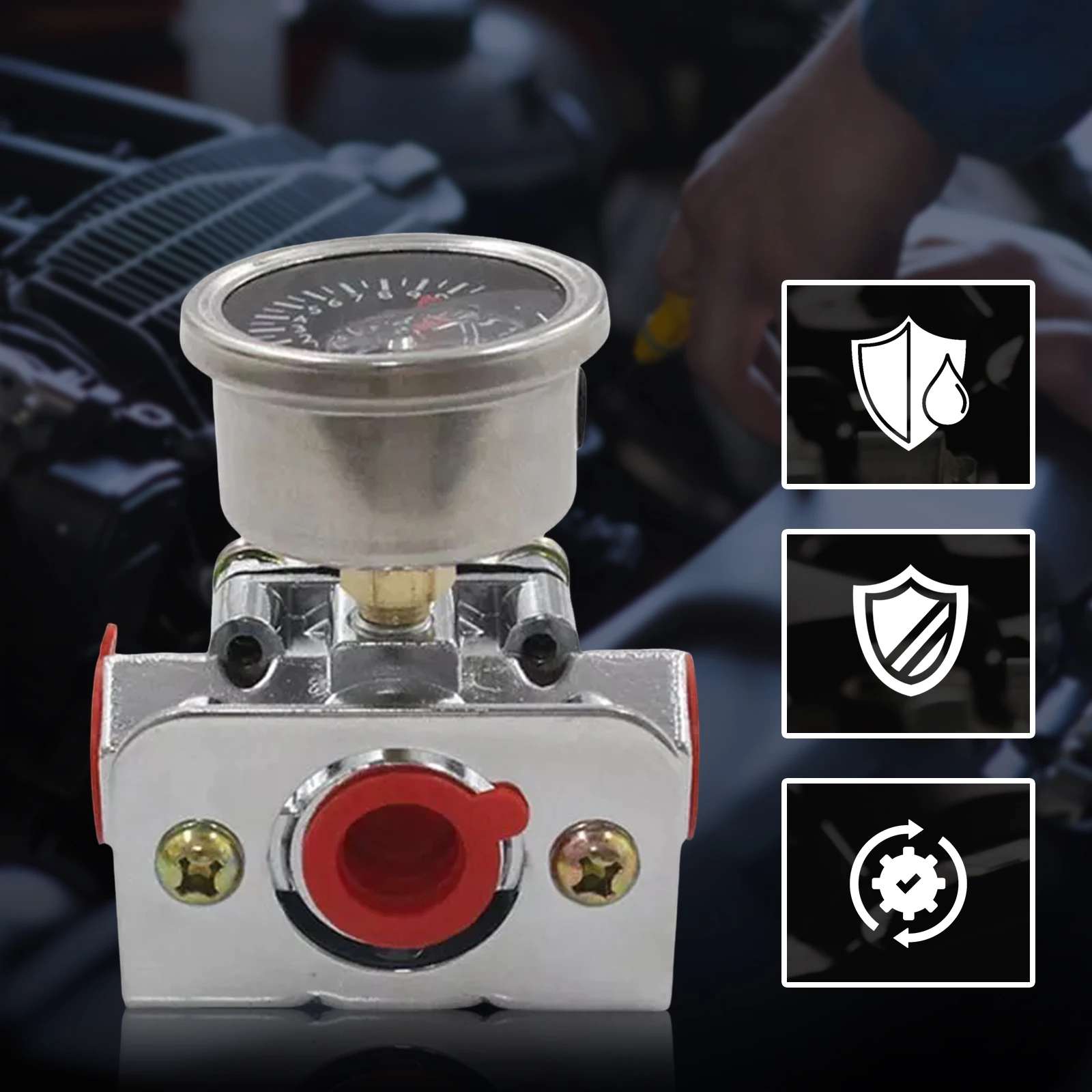 

Регулятор давления топлива с манометром, карбюратор, регулятор давления топлива, цинковый сплав для карбюратора, замена карбюратора 1-4 PSI 12-804