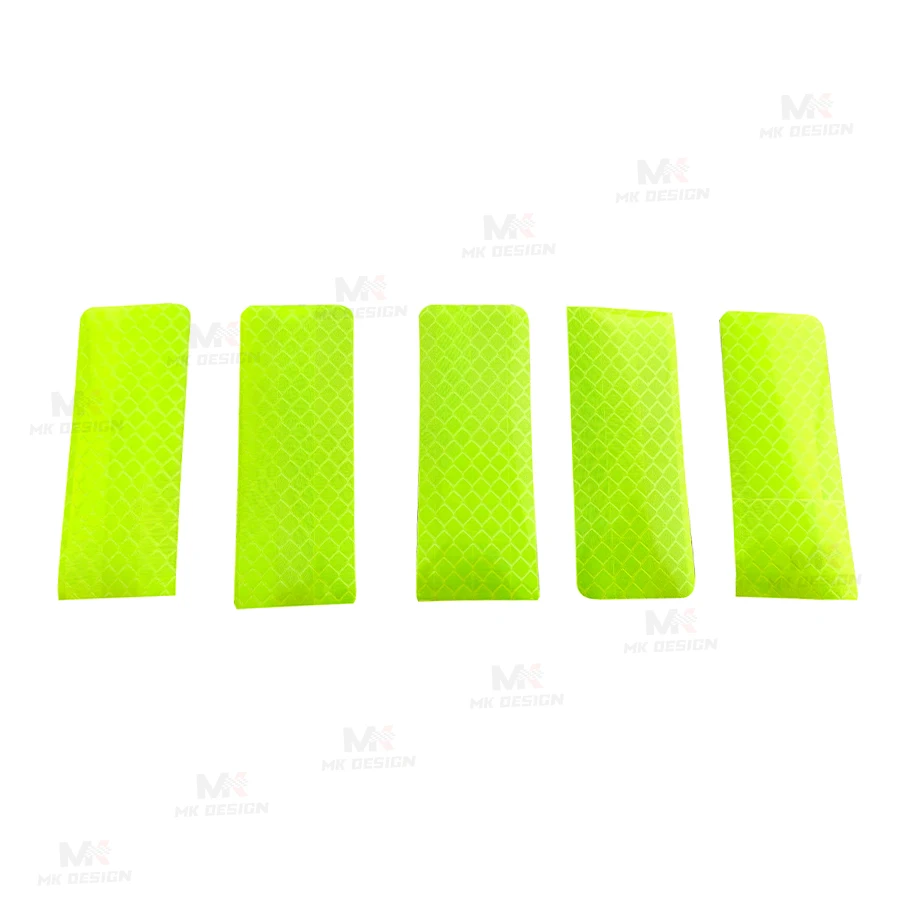 سيارة ليلة ملصقات عاكسة علامات السلامة المرورية على الطرق PET تحذير المضادة للتصادم مقاوم للماء ملصقات مضيئة 5 قطعة/المجموعة #3