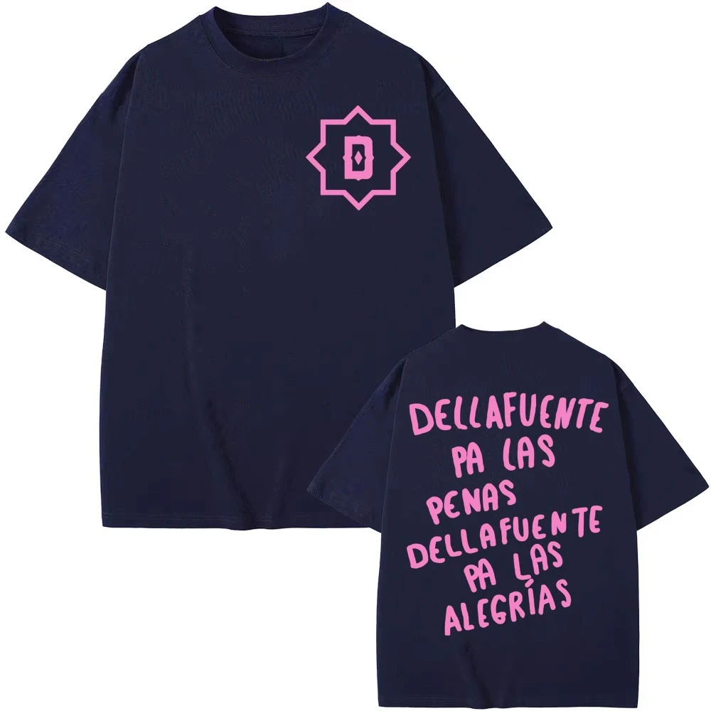 

Rapper Dellafuente Pa Las Penas Dellafuente Pa Las Alegrías Print T Shirts Men Women Vintage Casual High Quality Cotton T-shirt
