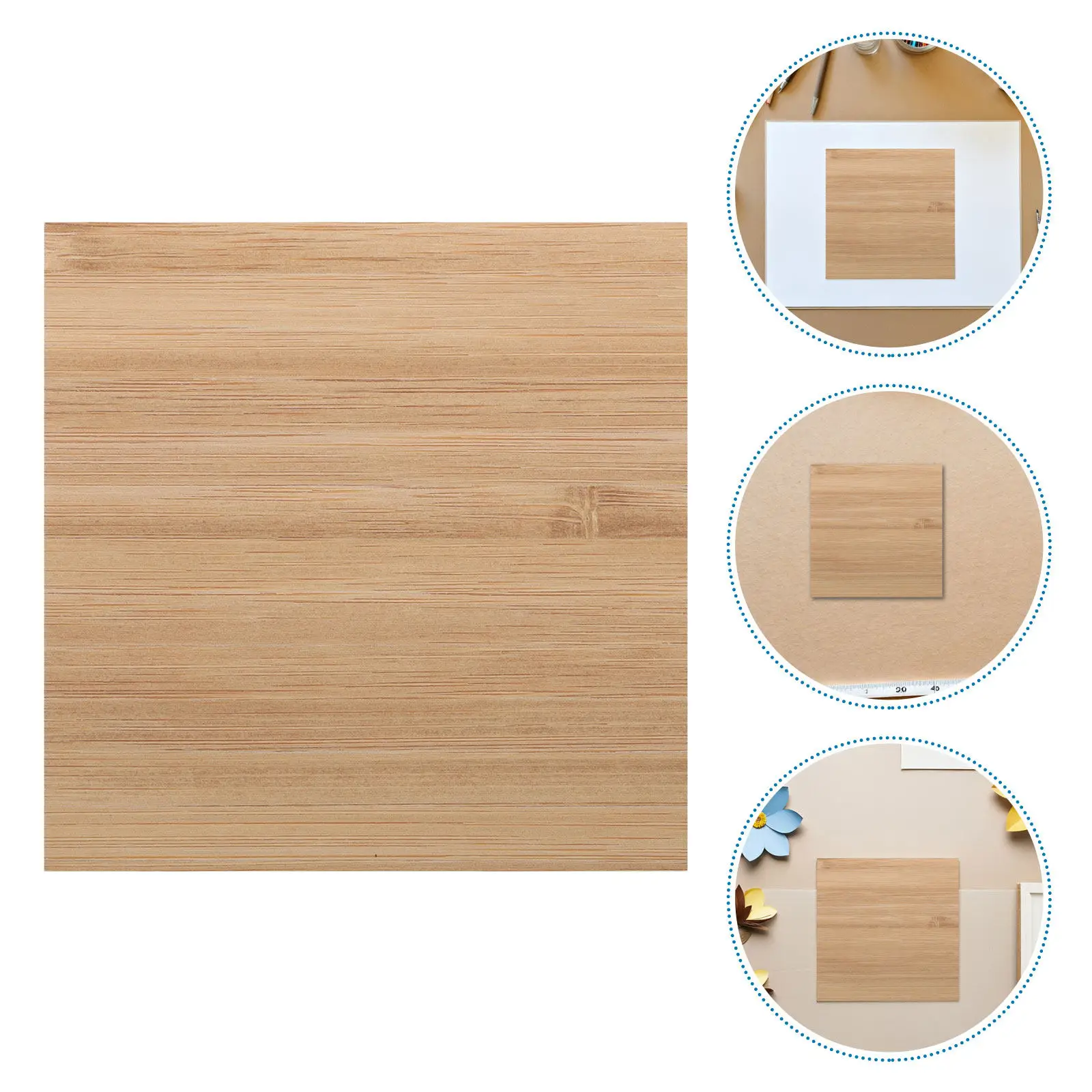 10Pcs 3.2x3.2in Unfinished Bamboo Craft Squares Hobby Wood Blanks for Engraving Drawing Painting DIY Wall Art Bamboo Crafts