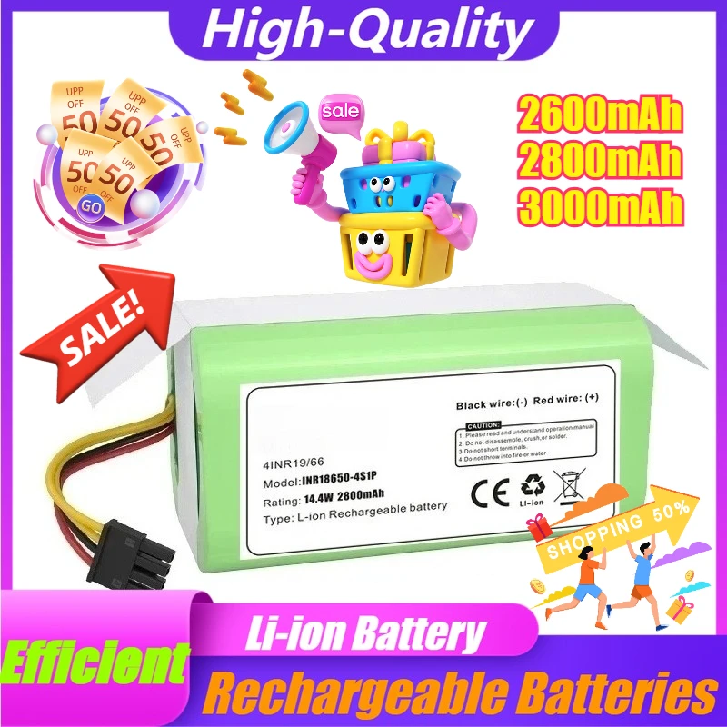 

2600mAh 2800mAh 3000mAh for Congga 1290/1390/1490/1590 Sweeper Robot Batteries Lithium-ion Batteries with Protection