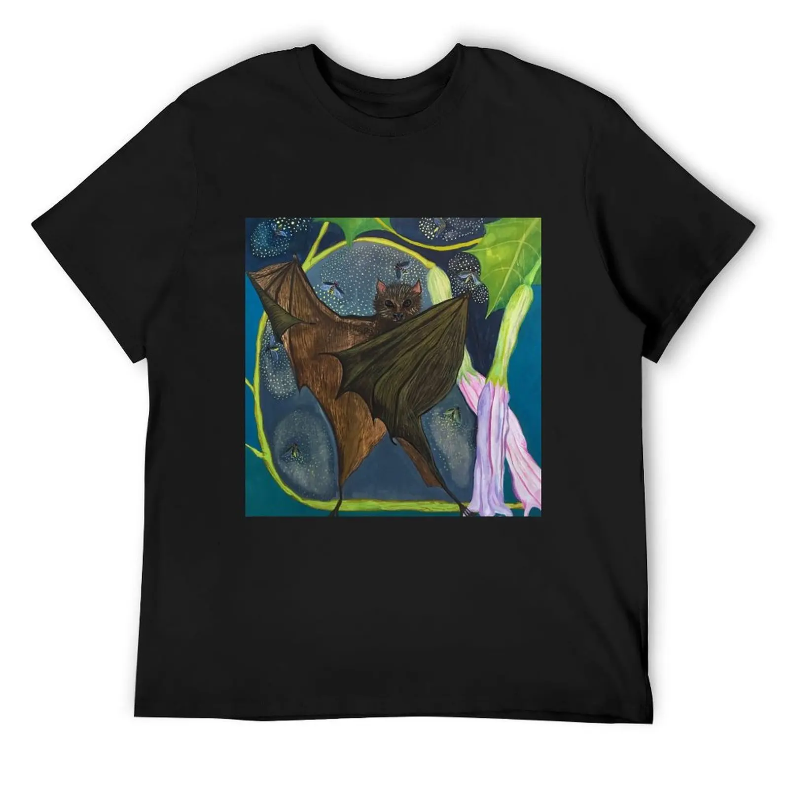 

Batzilla- Nature Bat Dancer by Shannon O'Rourke T-Shirt designer shirts oversized graphic tee Men's clothing