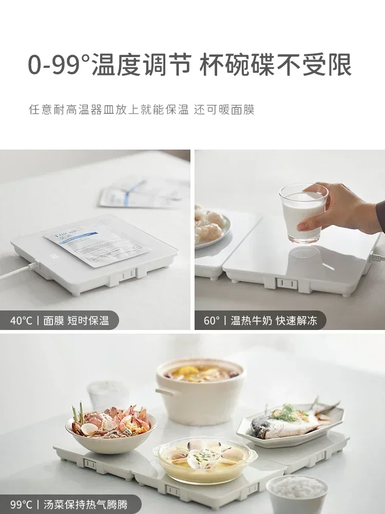 

Good Warming Plate Multi-Functional Folding Dining Table Heating Food Insulation Board Dishes Warming Keeping Plat