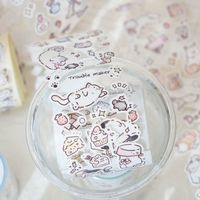 Cartoon Cute Illustration Sticker Kitten Synthetic Paper Flash Film Die Cutting Tape DIY Scrapbook Diary Phone Case Decoration