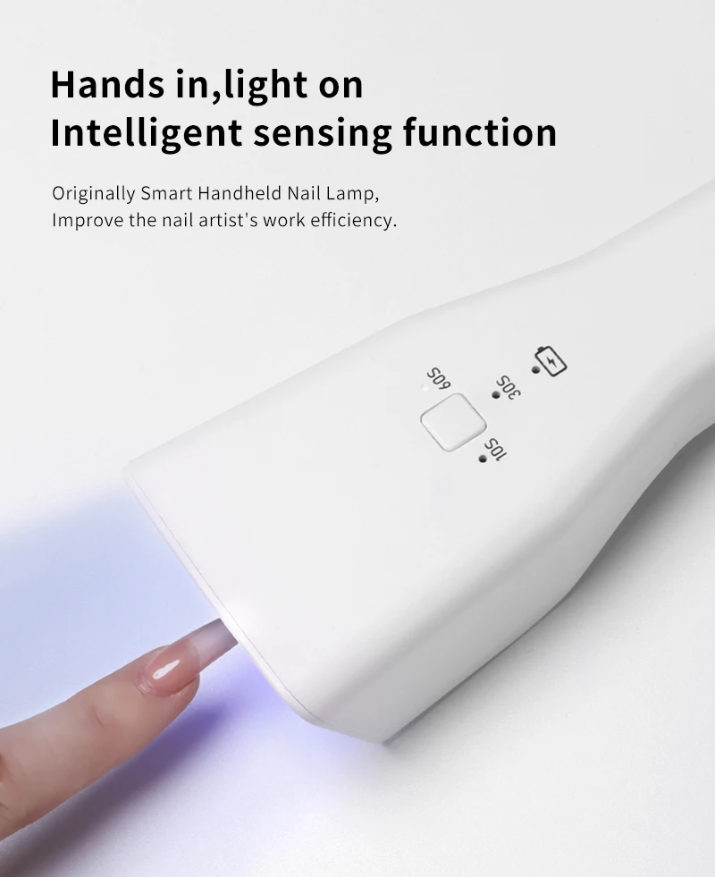 4QUEENS Mini-Hand-Nagellampe, wiederaufladbar, für Gel-Nagellack, tragbarer Nageltrockner, UV-Nagelkunst-Werkzeuge, Gellampe, UV-Nagelkunst-Werkzeuge, Gellampe für den Heimgebrauch
